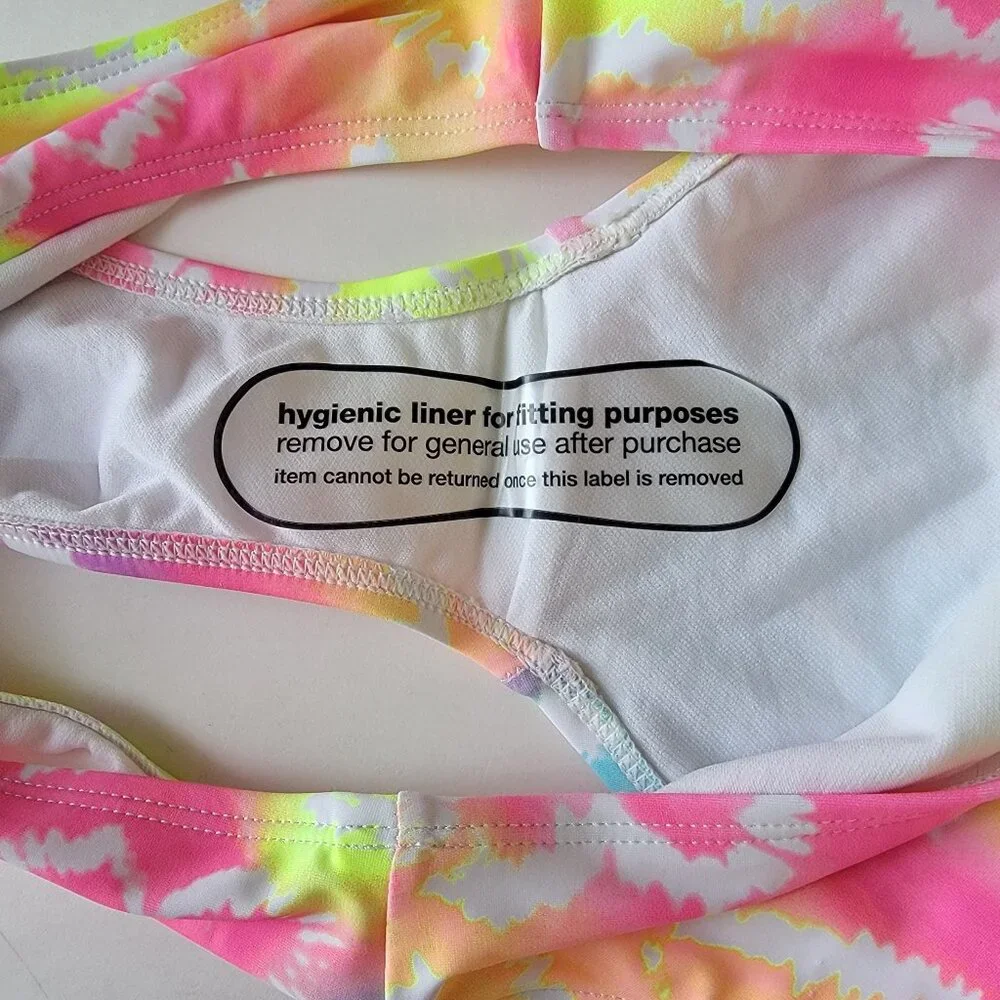 NWT The Children's Place Girls Tie Dye Heart 2-Piece Tankini Swimsuit XL 14